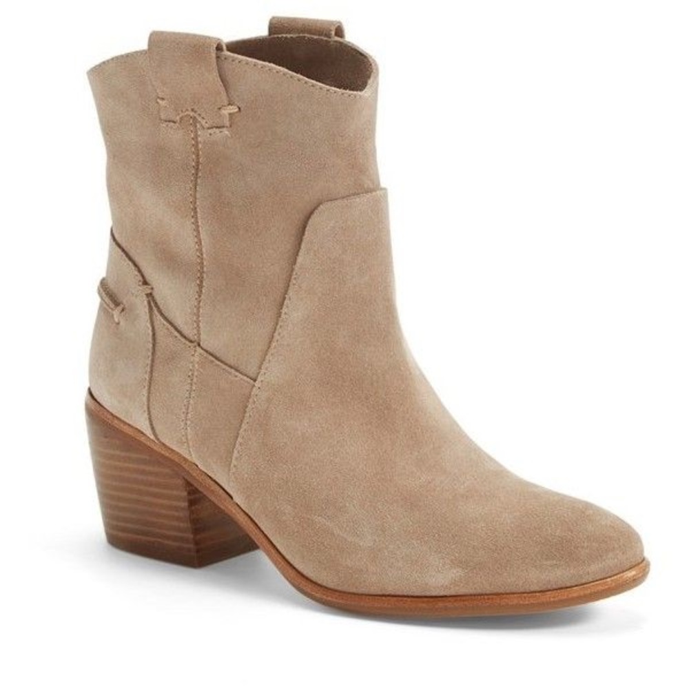 Vince Camuto Maves Tan Suede Booties - Size 7.5